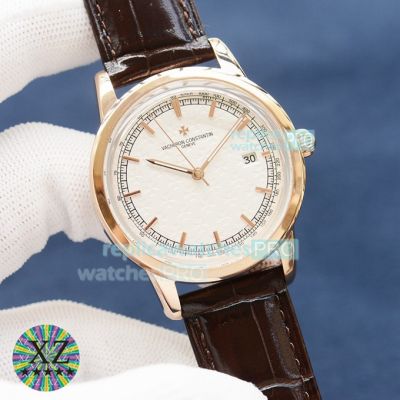 TW Factory Swiss Vacheron Constantin Patrimony Replica 40MM Watch Rose Gold White Dial
